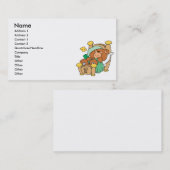 dwaas slapende teddybeerontwerp visitekaartje (Voorkant / Achterkant)