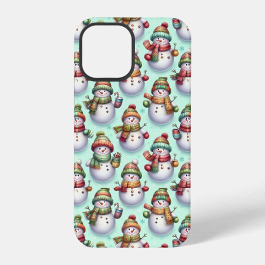 Dwaas Sneeuwmannen iPhone Hoesje (Achterkant)