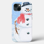 Dwaas Sneeuwmannetje Case-Mate iPhone Case (Achterkant)