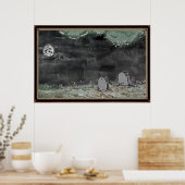 Dwaas spookfoto horizontale ingelijste poster (Keuken)