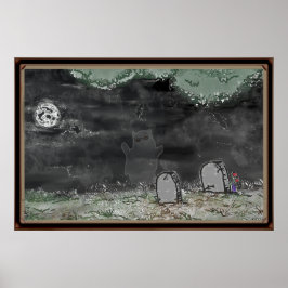 Dwaas spookfoto horizontale ingelijste poster