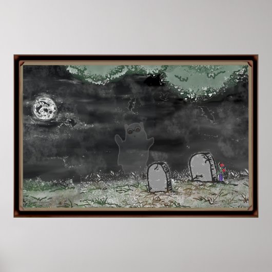 Dwaas spookfoto horizontale ingelijste poster (Voorkant)
