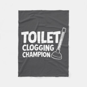 Dwaas Toilet Verstoppings Kampioen Fleece Deken