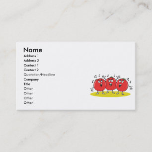 dwaas zingende tomaten trio visitekaartje