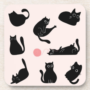 Dwaas Zwarte Katten Bier Onderzetter