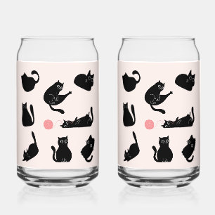 Dwaas Zwarte Katten Blikvorm Glas