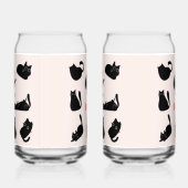 Dwaas Zwarte Katten Blikvorm Glas (Links)