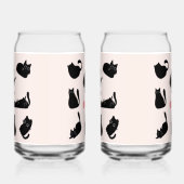 Dwaas Zwarte Katten Blikvorm Glas (Rechts)