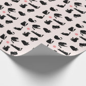 Dwaas Zwarte Katten Cadeaupapier (Hoek)