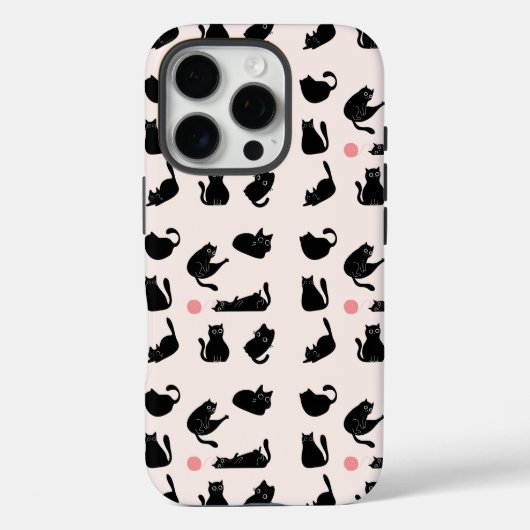 Dwaas Zwarte Katten Case-Mate iPhone Case (Achterkant)
