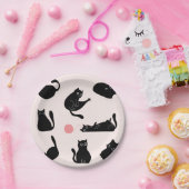 Dwaas Zwarte Katten Papieren Bordje (Feest)