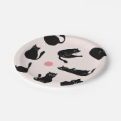 Dwaas Zwarte Katten Papieren Bordje (Gekanteld)