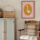 Dwaasachtige Gans Rood Streep Kunstprint Poster