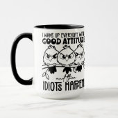Dwaasheden Gebeuren Funny Bird Citaat Cadeaus Mok (Links)