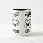 Dwaasheden Gebeuren Funny Bird Citaat Cadeaus Mok (Midden)