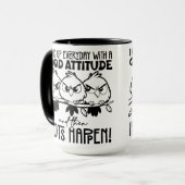 Dwaasheden Gebeuren Funny Bird Citaat Cadeaus Mok (Voorkant links)