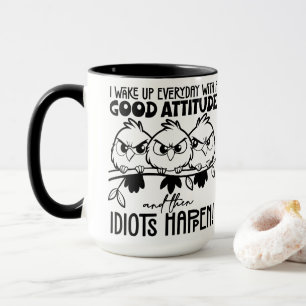 Dwaasheden Gebeuren Funny Bird Citaat Cadeaus Mok