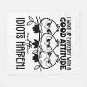 Dwaasheden Gebeuren Funny Bird Quote Cadeaus Fleece Deken (Voorkant (Horizontaal))