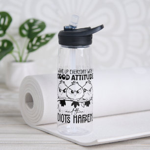 Dwaasheden Gebeuren Funny Bird Quote Cadeaus Waterfles