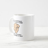 Dwaasheid Aanwijzen Grappige Mok (Voorkant links)