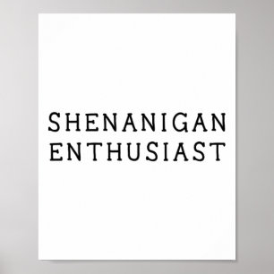 Dwaasheid enthousiastelinge Funny St. Patricks Day Poster