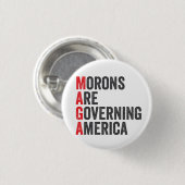 Dwaasheid regeert Amerika 4 juli  Ronde Button 3,2 Cm (Voorkant /achterkant)