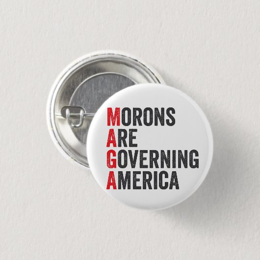 Dwaasheid regeert Amerika 4 juli Ronde Button 3,2 Cm (Voorkant /achterkant)