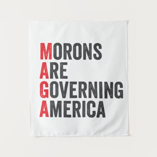 Dwaasheid regeert Amerika 4 juli Wandkleed (Voorkant)