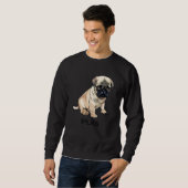 Dwaasheid van de Pug Hond Trui (Voorkant volledig)