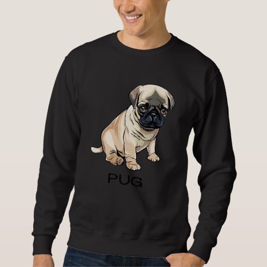 Dwaasheid van de Pug Hond Trui (Voorkant)