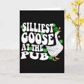 Dwaaste Gans In De Pub St. Patrick's Day Mannen Vr Kaart (Gele Bloem)