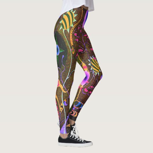 Dwainizms "Fantasia - Olive" Aangepaste Leggings (Rechts)