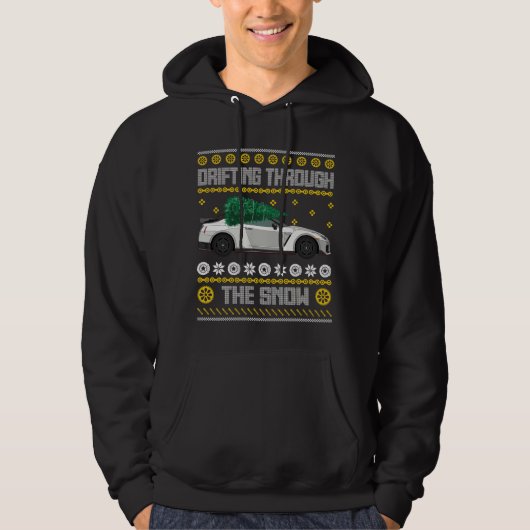 dwalend door de sneeuw 2 hoodie (Voorkant)