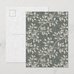 Dwalende Bladeren Elegante Aardse Botanische Briefkaart