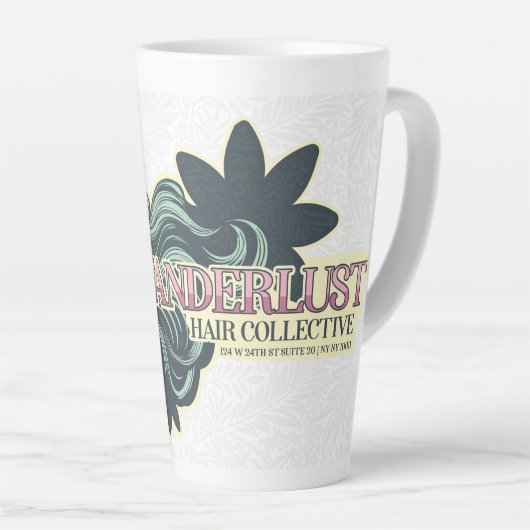 dwalende koffie latte mok (Rechterhoek)