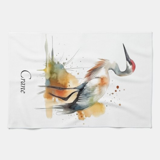 Dwalende kraan, op maat theedoek (Horizontaal)