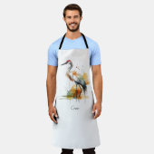 Dwalende Kraanvogel, op maat gemaakt Schort (Gedragen)
