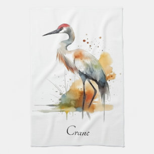 Dwalende Kraanvogel, op maat gemaakt Theedoek
