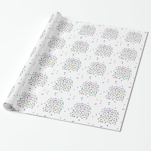 Dwalende Mini Bugs en Mini Beestjes Cadeaupapier (Uitgerold)