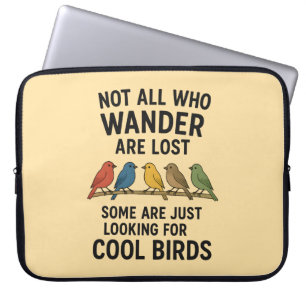 Dwalende Natuurliefhebber Op Zoek Naar Coole Vogel Laptop Sleeve