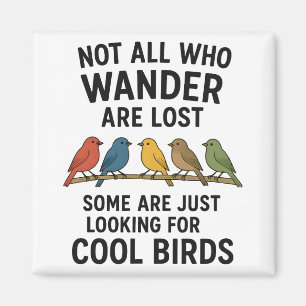 Dwalende Natuurliefhebber Op Zoek Naar Coole Vogel Magneet