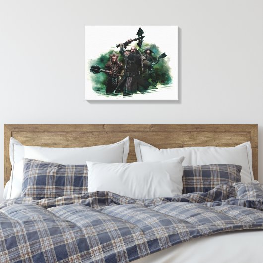 Dwalin, Nori en Bofur Graphic Canvas Afdruk (Insitu (Slaapkamer))