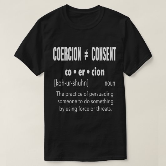 Dwang is niet gelijk t-shirt (Design voorkant)