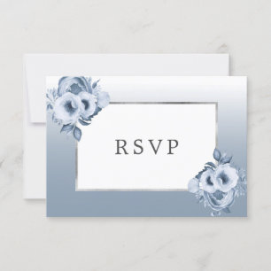 Dwangblauwe bloemkolen, kic Silver RSVP Kaartje