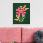 Dwangbloemen en vlinderbloemigen canvas afdruk (Insitu (Woonkamer))