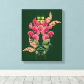 Dwangbloemen en vlinderbloemigen canvas afdruk (Insitu (Houten vloer))