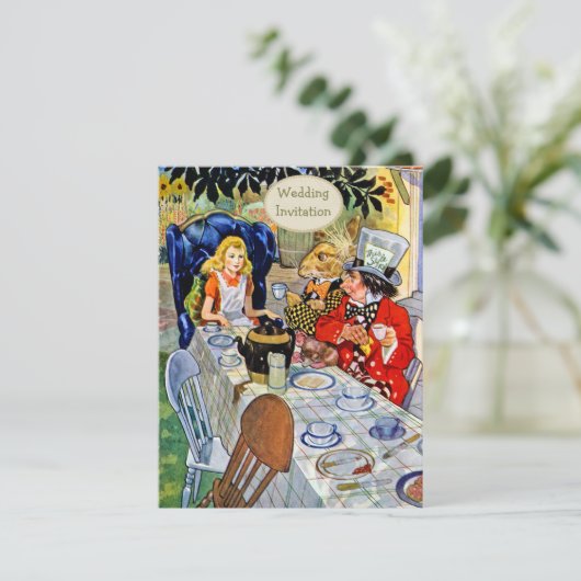 Dwangfeest van Mad Hatter Kaart (Staand voorkant)