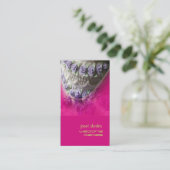 Dwangkoek, warm roze visitekaartje (Staand voorkant)