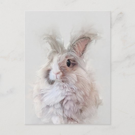 Dwarf Angora Rabbit Wildlife Portret Briefkaart (Voorkant)
