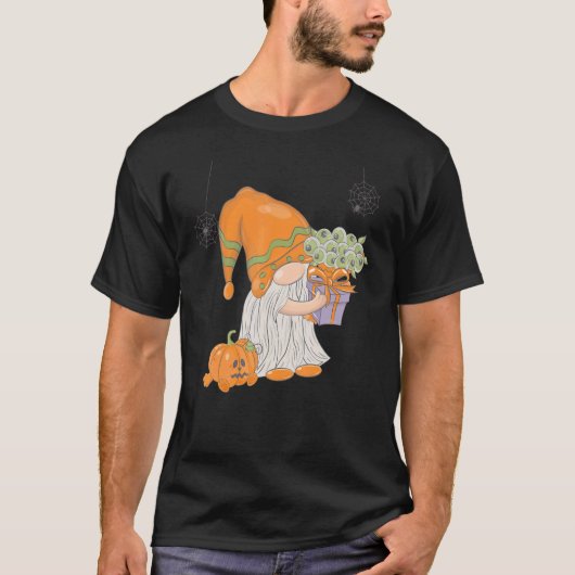 Dwarf ballonnen met een schedelgnome halloween cos t-shirt (Voorkant)